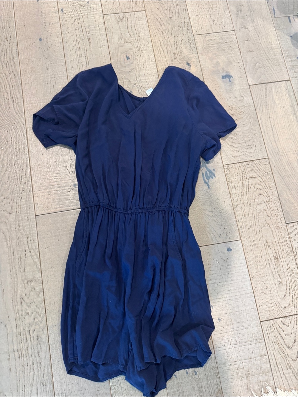 Old navy Blue Short Sleeve V-Neck romper